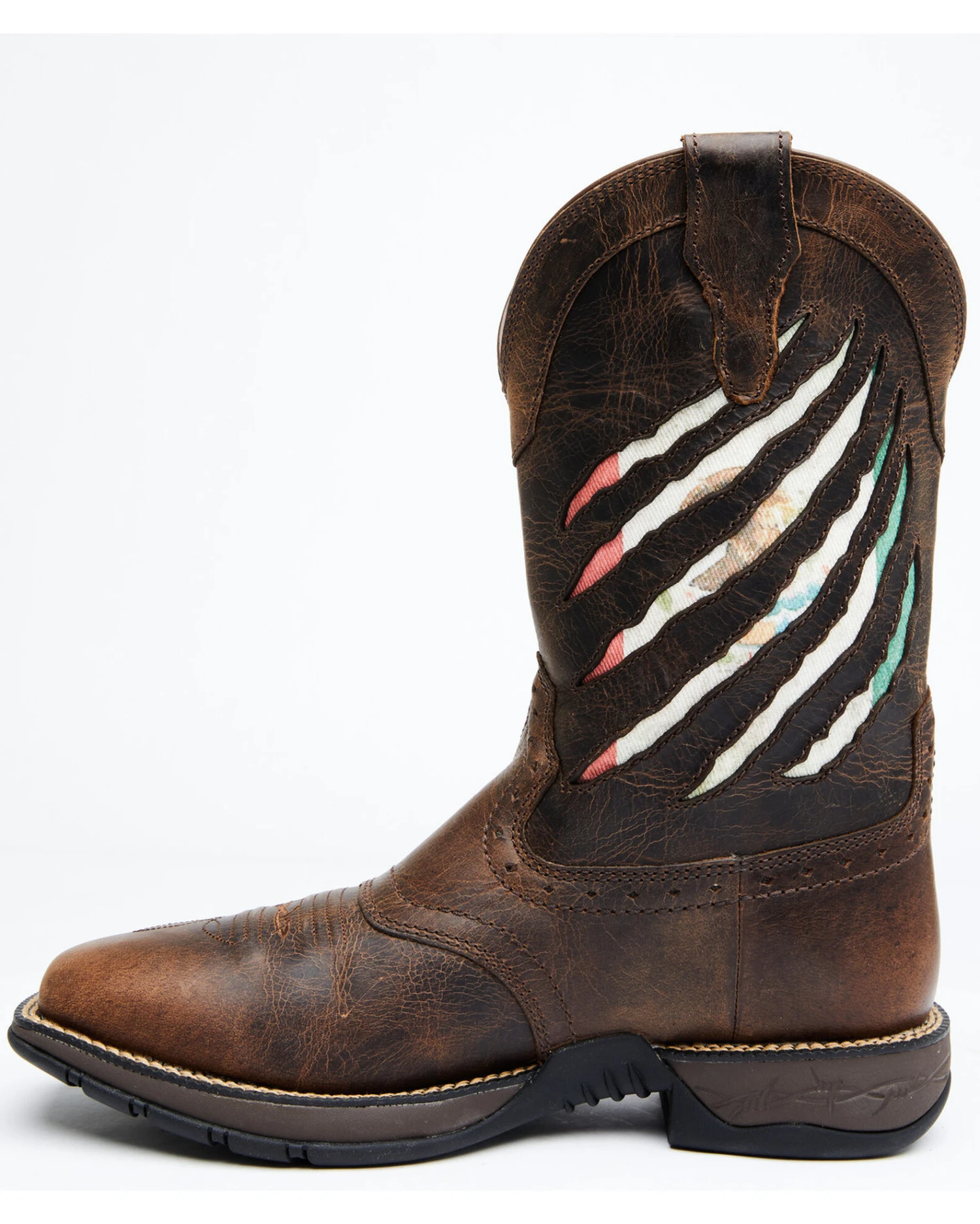 Brothers & Sons Men's Scratch Mexico Flag Lite Performance Western Boots - Broad Square Toe 4 Brothers & Sons Men's Scratch Mexico Flag Lite Performance Western Boots - Broad Square Toe - Image 2