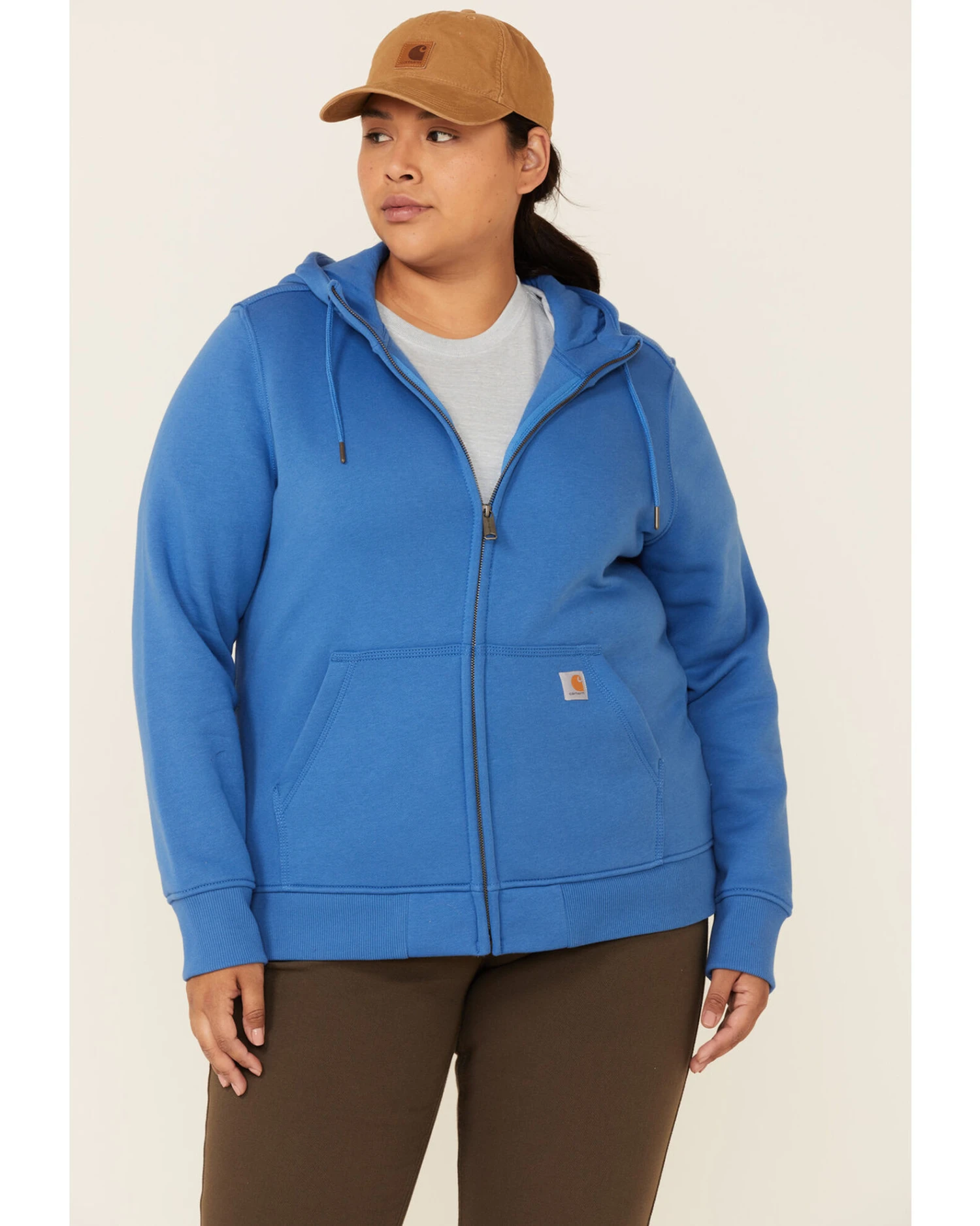 Carhartt Women's Clarksburg Zip-Front Hooded Work Sweatshirt - Plus 4 Carhartt Women's Clarksburg Zip-Front Hooded Work Sweatshirt - Plus - Image 2