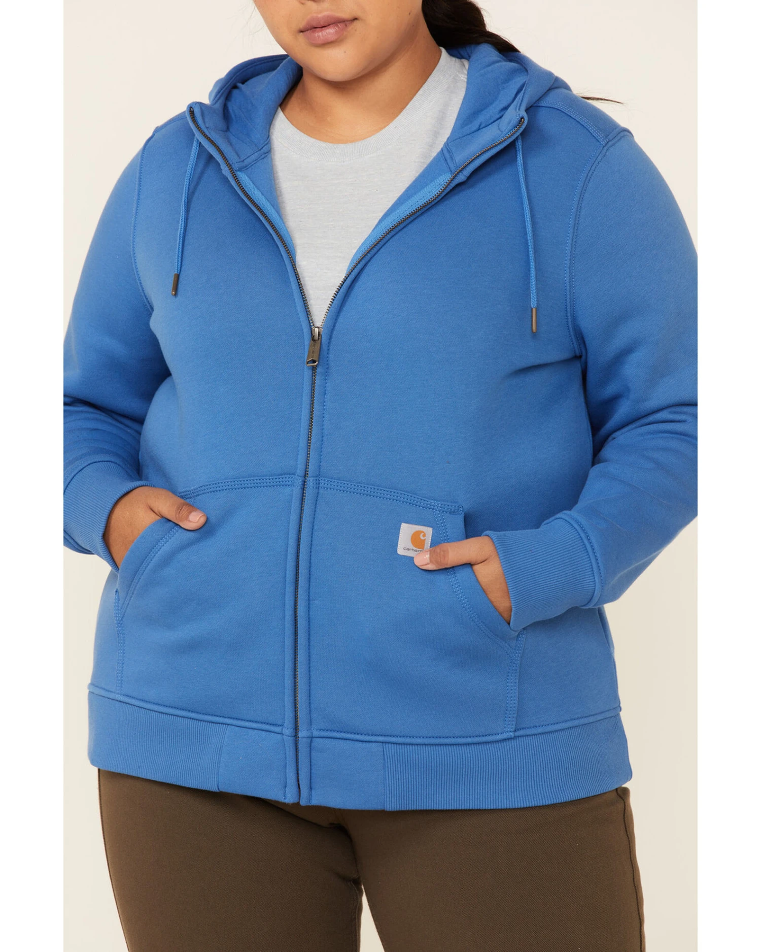 Carhartt Women's Clarksburg Zip-Front Hooded Work Sweatshirt - Plus 3 Carhartt Women's Clarksburg Zip-Front Hooded Work Sweatshirt - Plus
