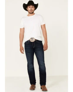Rock 47 By Wrangler Men's Boogie Woogie Dark Stretch Slim Straight Jeans -Western Cowboy Equipment Store 2000331422 400 P1