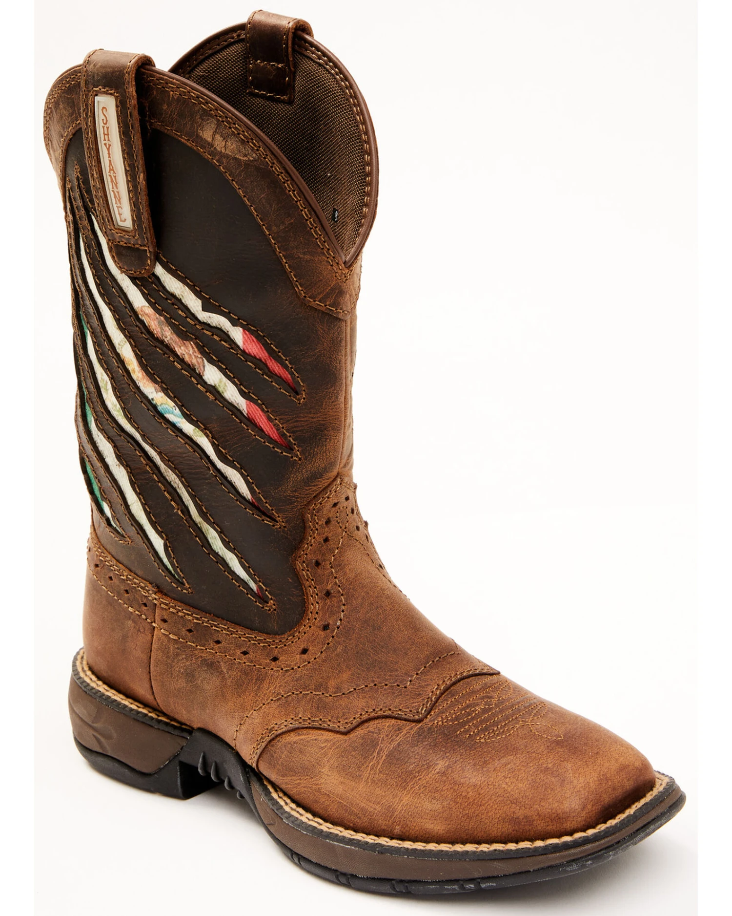 Shyanne Women's Xero Gravity Lite Mexican Flag Western Performance Boots - Broad Square Toe 4 Shyanne Women's Xero Gravity Lite Mexican Flag Western Performance Boots - Broad Square Toe - Image 2
