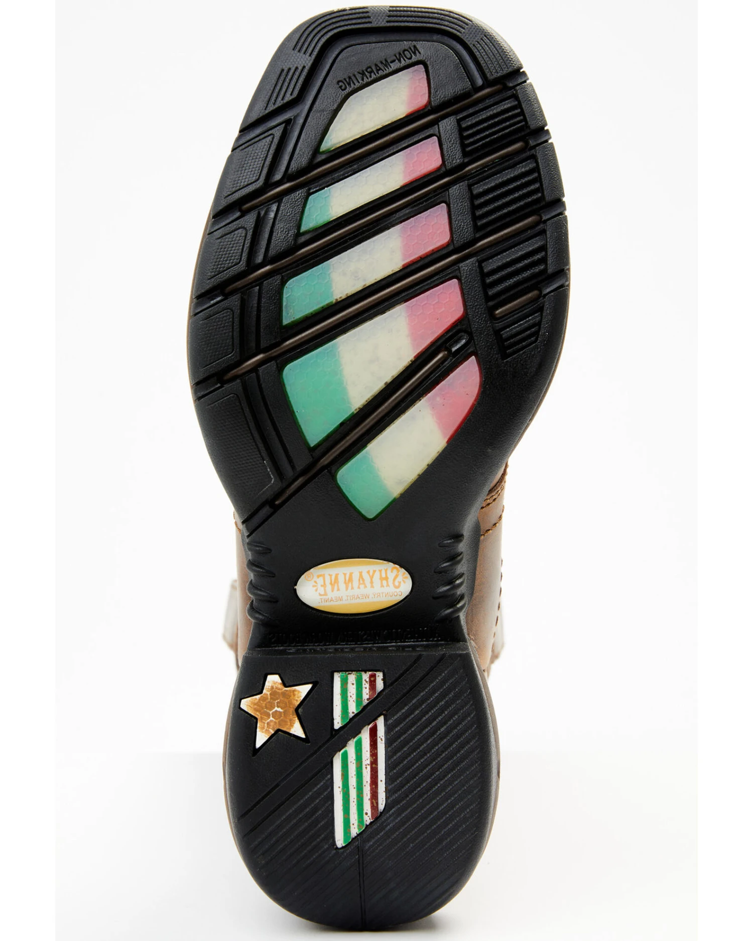 Shyanne Women's Xero Gravity Lite Mexican Flag Western Performance Boots - Broad Square Toe 3 Shyanne Women's Xero Gravity Lite Mexican Flag Western Performance Boots - Broad Square Toe