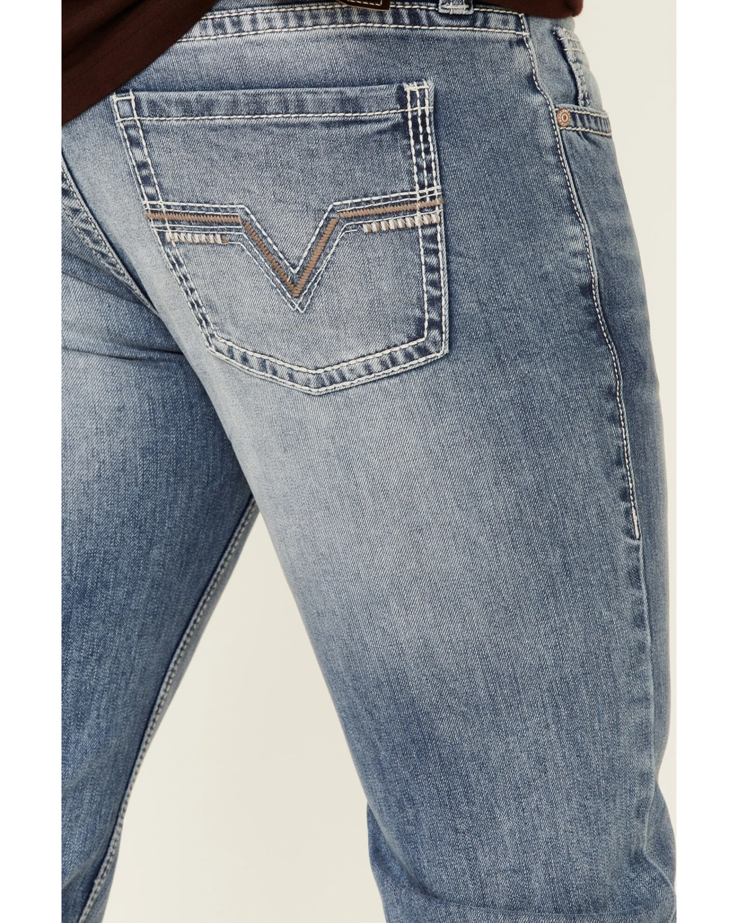 Rock & Roll Denim Men's Light Vintage Revolver Stretch Slim Straight Jeans 7 Rock & Roll Denim Men's Light Vintage Revolver Stretch Slim Straight Jeans - Image 5