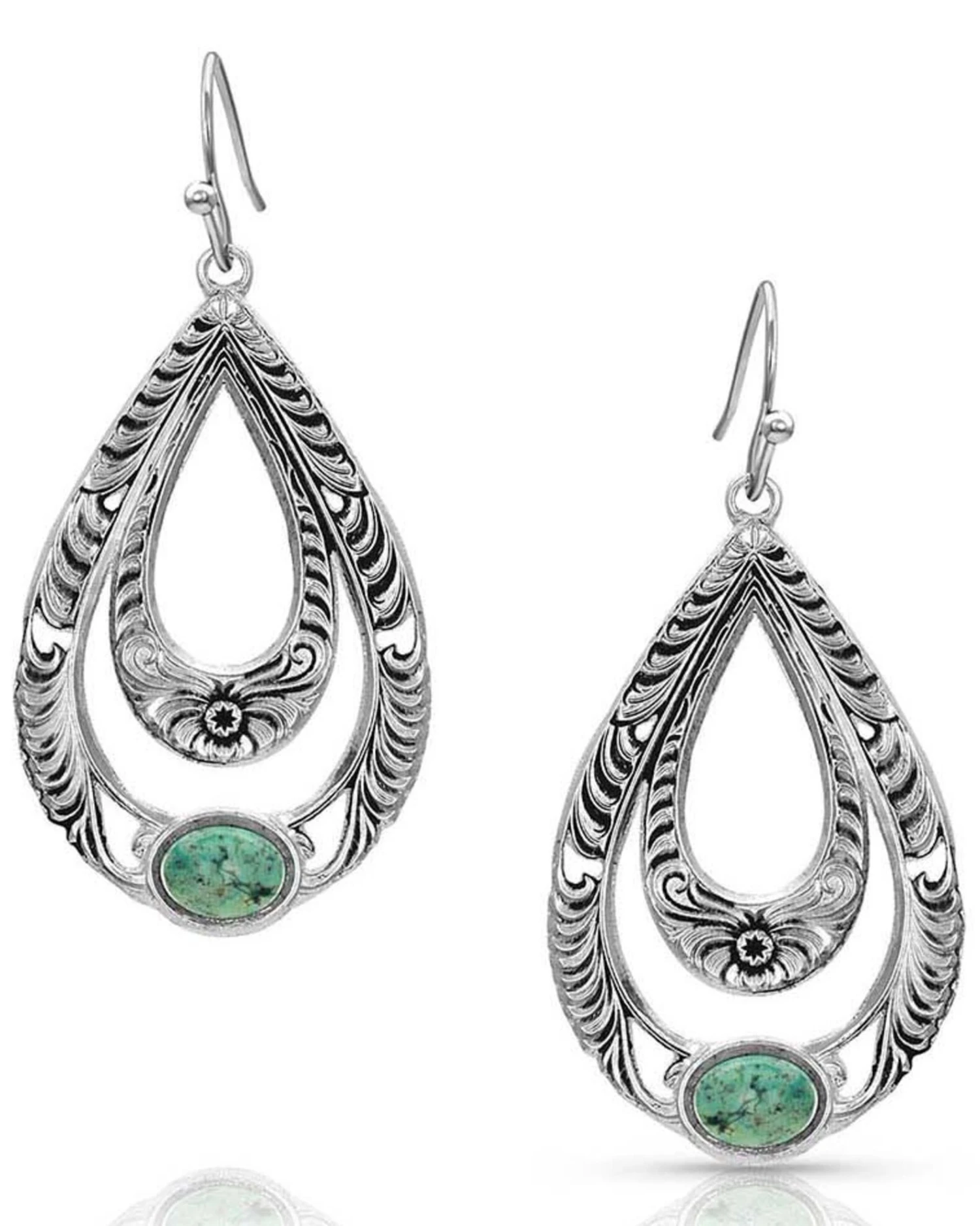 Montana Silversmiths Women's Hidden Canyon Turquoise Earrings 4 Montana Silversmiths Women's Hidden Canyon Turquoise Earrings - Image 2