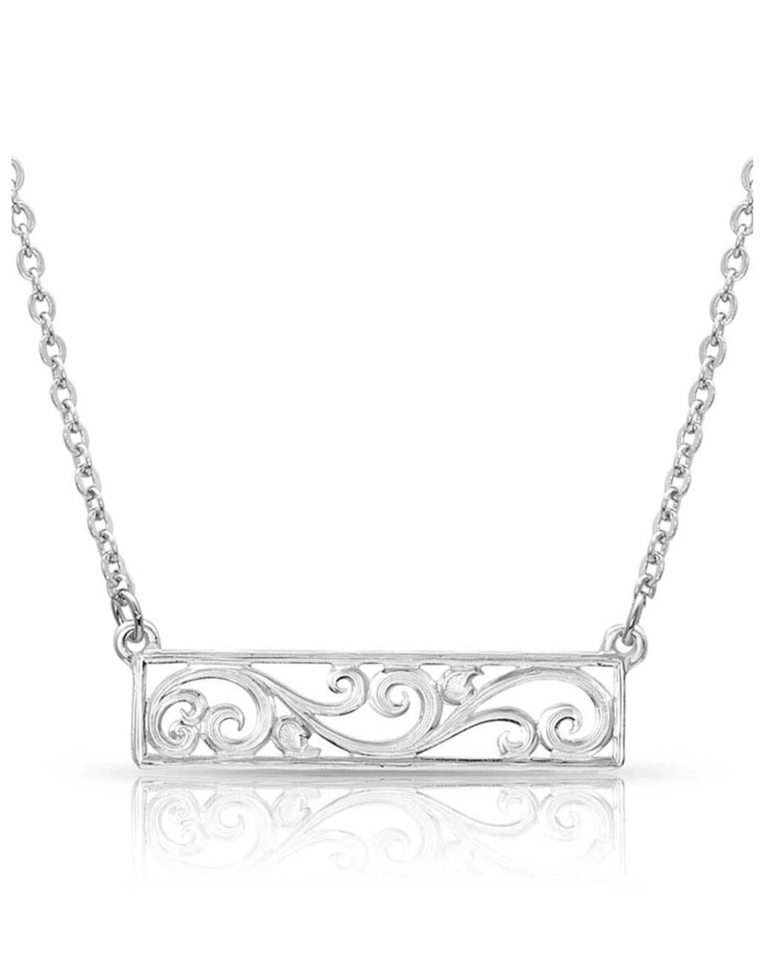 Montana Silversmiths Women's Bar None Scroll Necklace 4 Montana Silversmiths Women's Bar None Scroll Necklace - Image 2