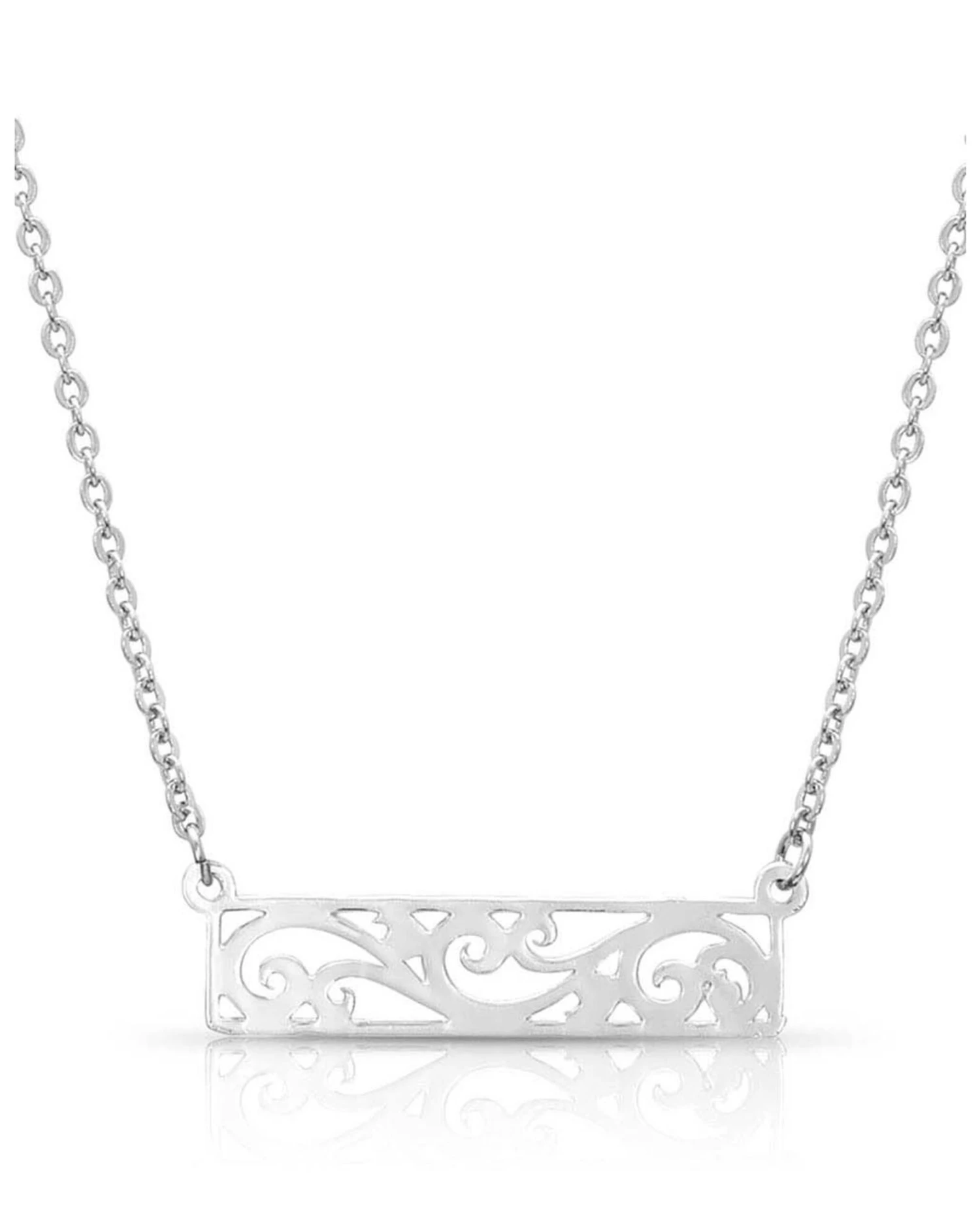 Montana Silversmiths Women's Bar None Scroll Necklace 3 Montana Silversmiths Women's Bar None Scroll Necklace