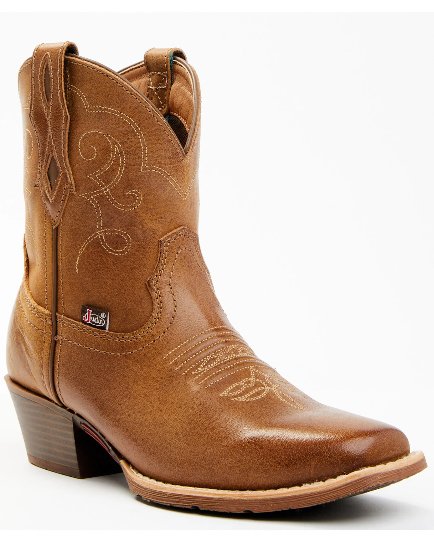 Justin Women's Chellie Western Booties - Square Toe 3 Justin Women's Chellie Western Booties - Square Toe