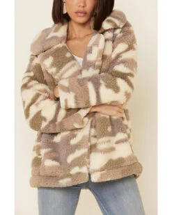 Z Supply Women's Camo Faux Fur Sherpa Jacket 10 Z Supply Women's Camo Faux Fur Sherpa Jacket -Western Cowboy Equipment Store 2000336475 110 P3