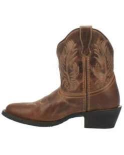 Laredo Women's Brown Shortie Western Booties - Round Toe 12 Laredo Women's Brown Shortie Western Booties - Round Toe -Western Cowboy Equipment Store 2000337536 200 P3