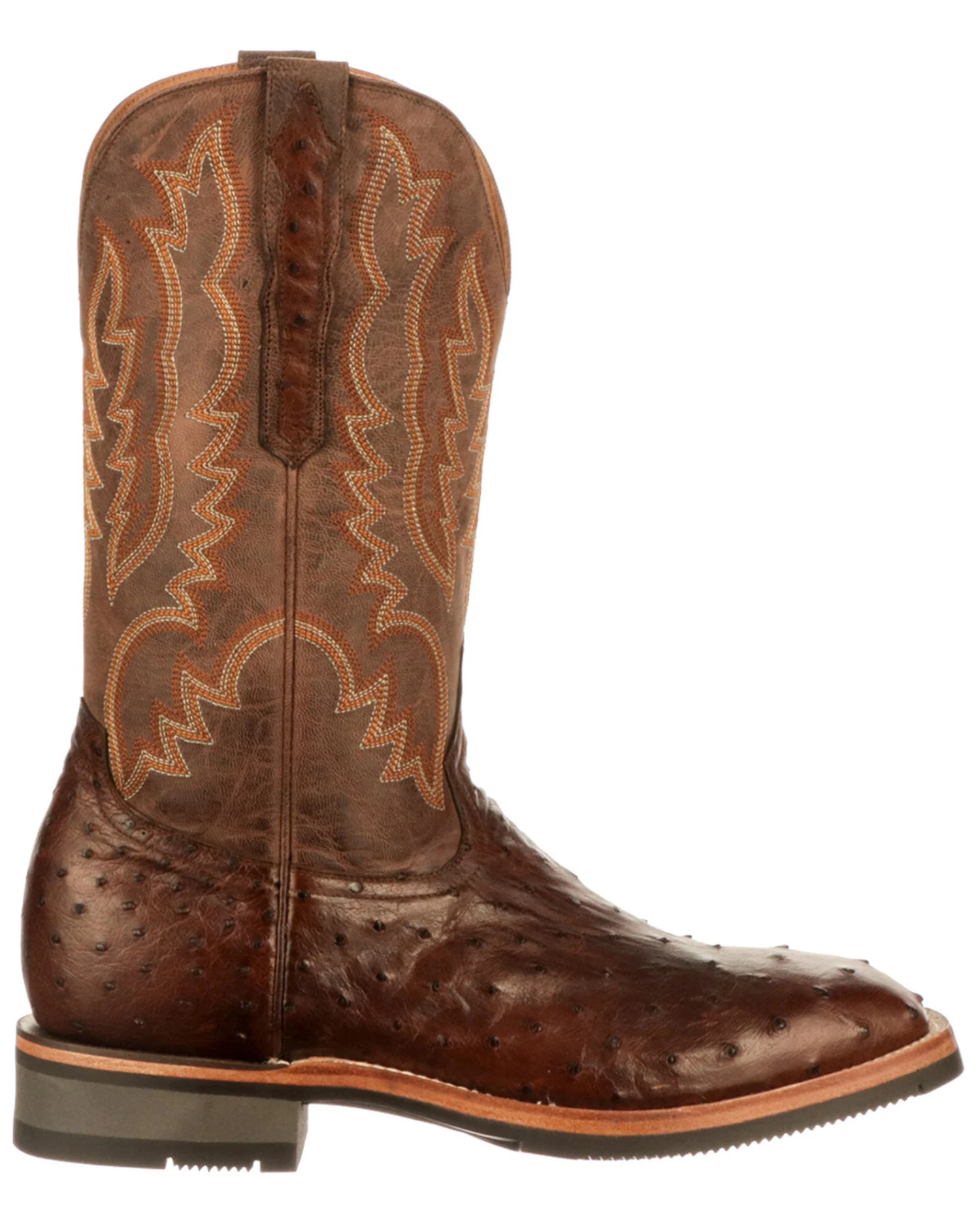 Lucchese Men's Rowdy Exotic Full-Quill Ostrich Western Boots - Square Toe 5 Lucchese Men's Rowdy Exotic Full-Quill Ostrich Western Boots - Square Toe - Image 3