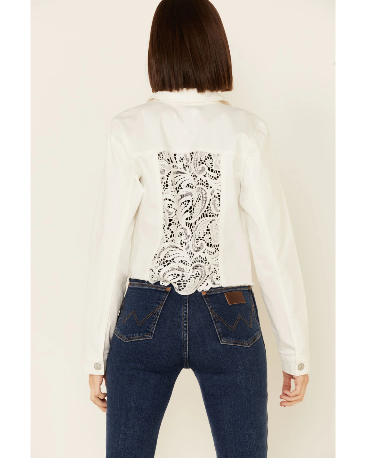 Shyanne Women's Crochet Back Button-Down Crop Jacket 3 Shyanne Women's Crochet Back Button-Down Crop Jacket