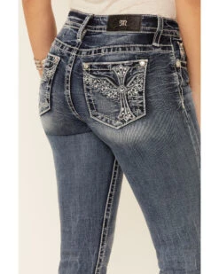 Miss Me Women's Embossed Wing Bootcut Jeans 7 Miss Me Women's Embossed Wing Bootcut Jeans -Western Cowboy Equipment Store 2000338558 400 P2