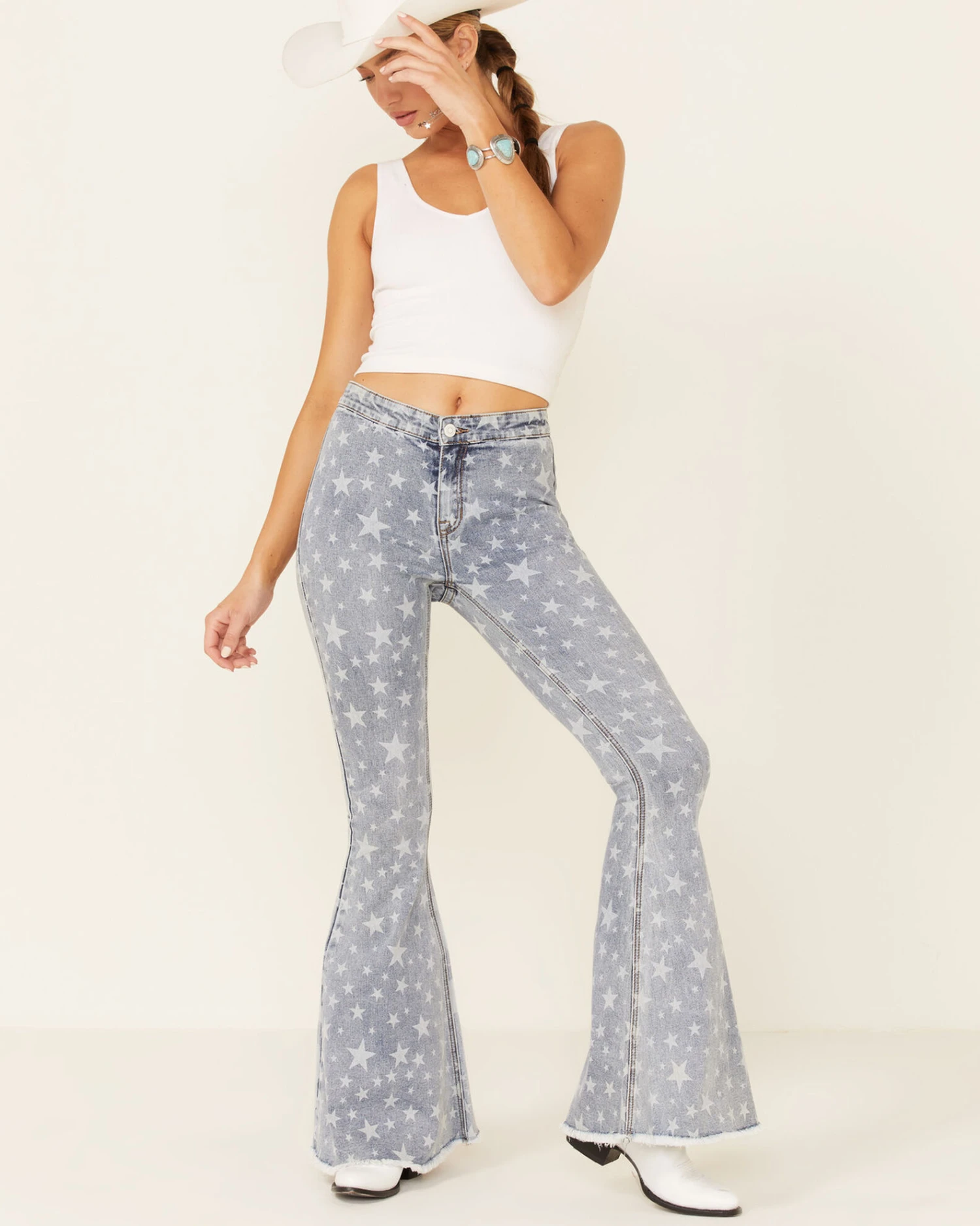 Rock & Roll Denim Women's Star High Rise Bell-Bottom Jeans 3 Rock & Roll Denim Women's Star High Rise Bell-Bottom Jeans