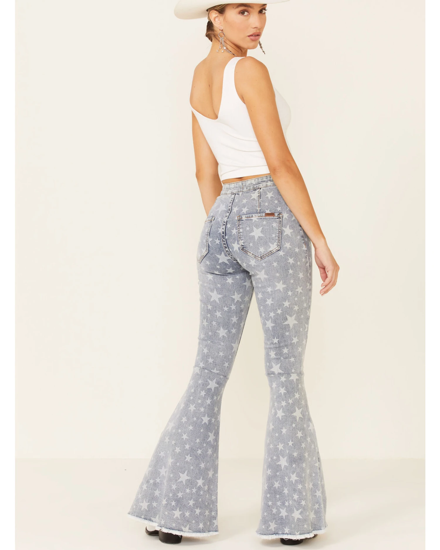 Rock & Roll Denim Women's Star High Rise Bell-Bottom Jeans 6 Rock & Roll Denim Women's Star High Rise Bell-Bottom Jeans - Image 4