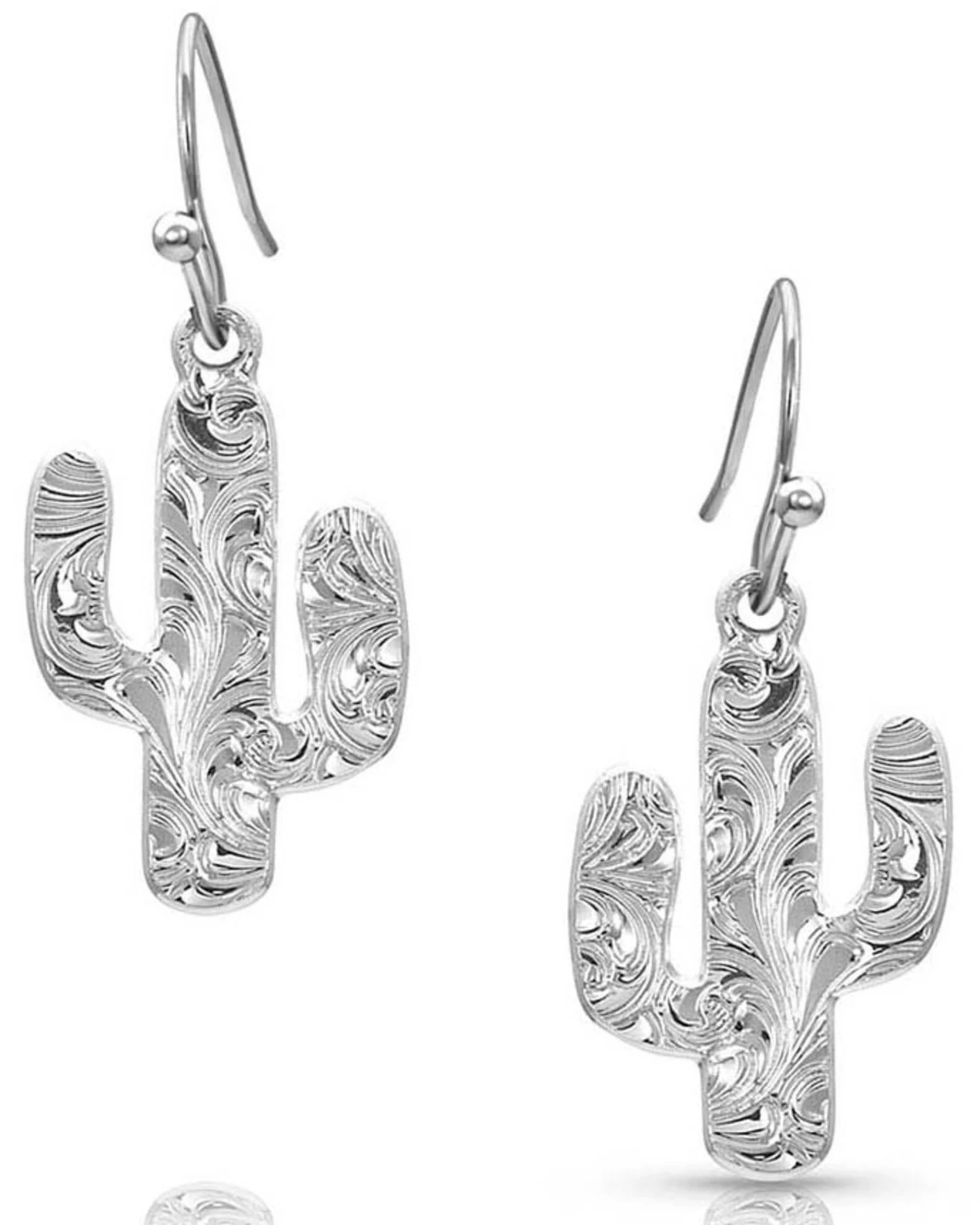 Montana Silversmiths Women's Desert Full Moon Cactus Earrings 5 Montana Silversmiths Women's Desert Full Moon Cactus Earrings - Image 3