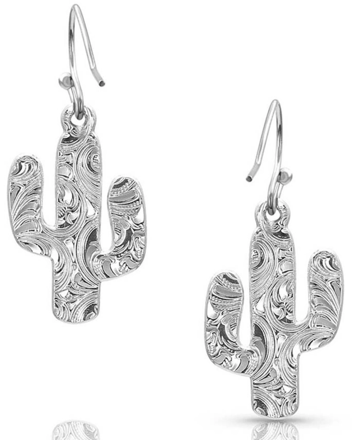 Montana Silversmiths Women's Desert Full Moon Cactus Earrings 4 Montana Silversmiths Women's Desert Full Moon Cactus Earrings - Image 2