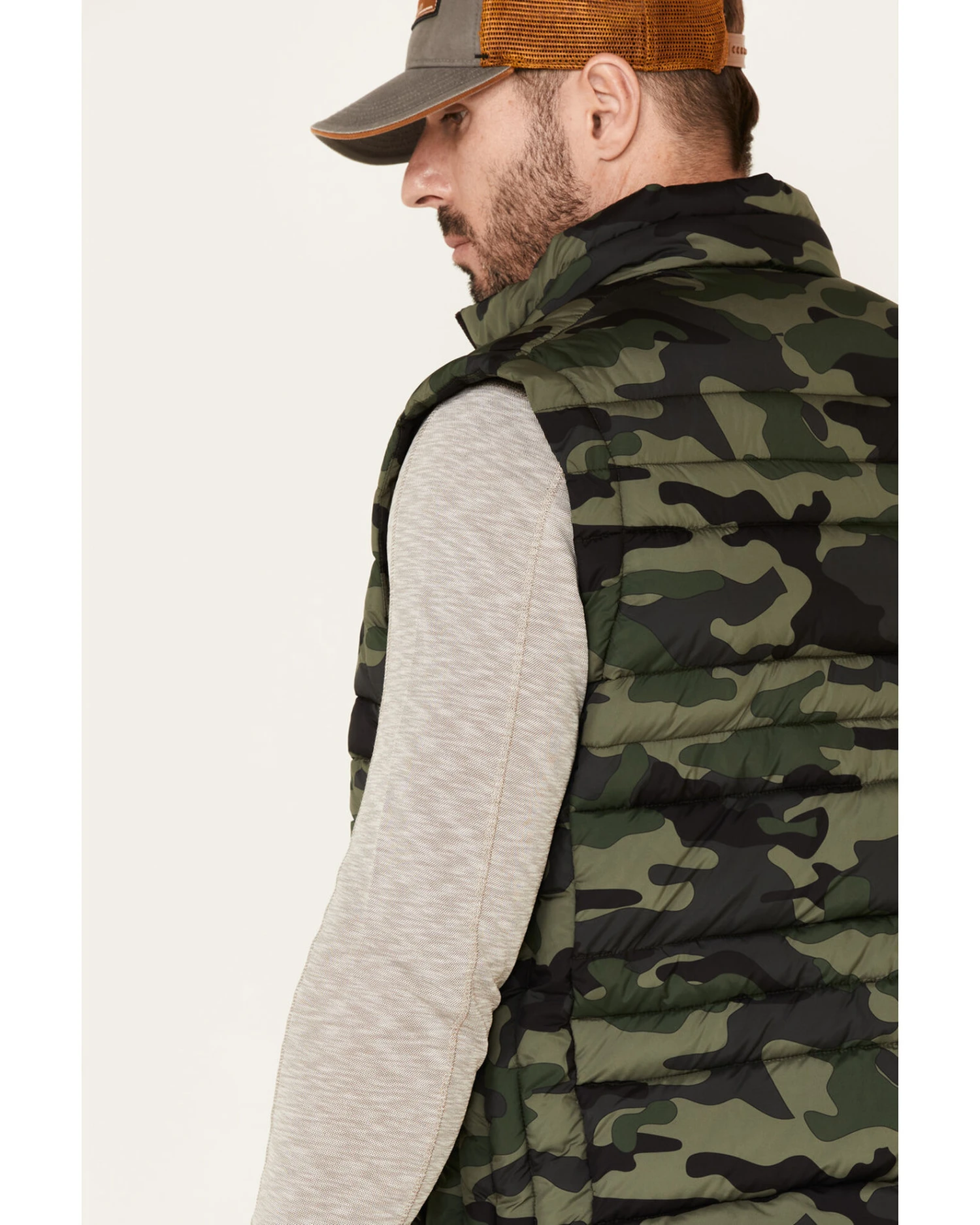 Flag & Anthem Men's Green Erieville Camo Print Puffer Vest 4 Flag & Anthem Men's Green Erieville Camo Print Puffer Vest - Image 2