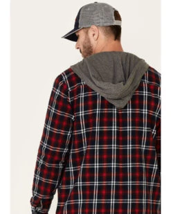 Flag & Anthem Men's Holloway Large Plaid Print Hooded Shirt Jacket 11 Flag & Anthem Men's Holloway Large Plaid Print Hooded Shirt Jacket -Western Cowboy Equipment Store 2000339320 900 P5