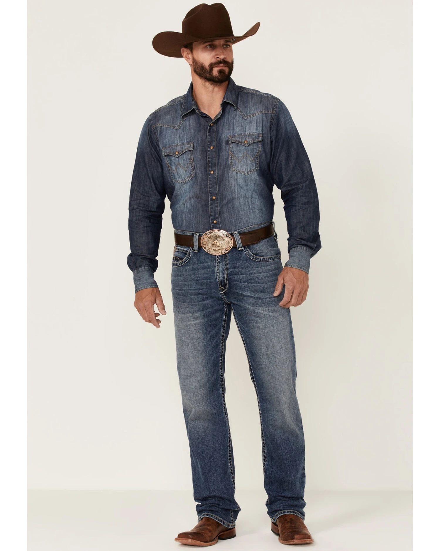 Ariat Men's M2 Wyland Medium Wash Stretch Relaxed Bootcut Jeans 5 Ariat Men's M2 Wyland Medium Wash Stretch Relaxed Bootcut Jeans - Image 3