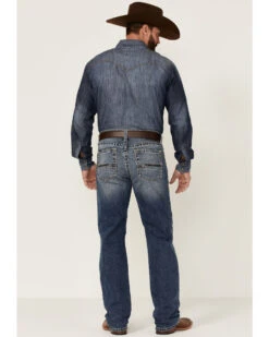 Ariat Men's M2 Wyland Medium Wash Stretch Relaxed Bootcut Jeans 9 Ariat Men's M2 Wyland Medium Wash Stretch Relaxed Bootcut Jeans -Western Cowboy Equipment Store 2000341792 400 P4