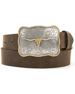 Cody James Men's Scalloped Longhorn Western Belt