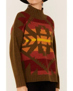 Pendleton Women's Colorful Pattern Turtleneck Sweater 8 Pendleton Women's Colorful Pattern Turtleneck Sweater -Western Cowboy Equipment Store 2000343337 221 P3