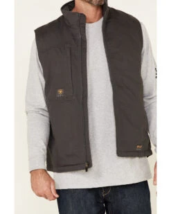 Ariat Men's Rebar Gray Washed Duracanvas Insulated Zip-Front Work Vest 8 Ariat Men's Rebar Gray Washed Duracanvas Insulated Zip-Front Work Vest -Western Cowboy Equipment Store 2000343529 020 P3