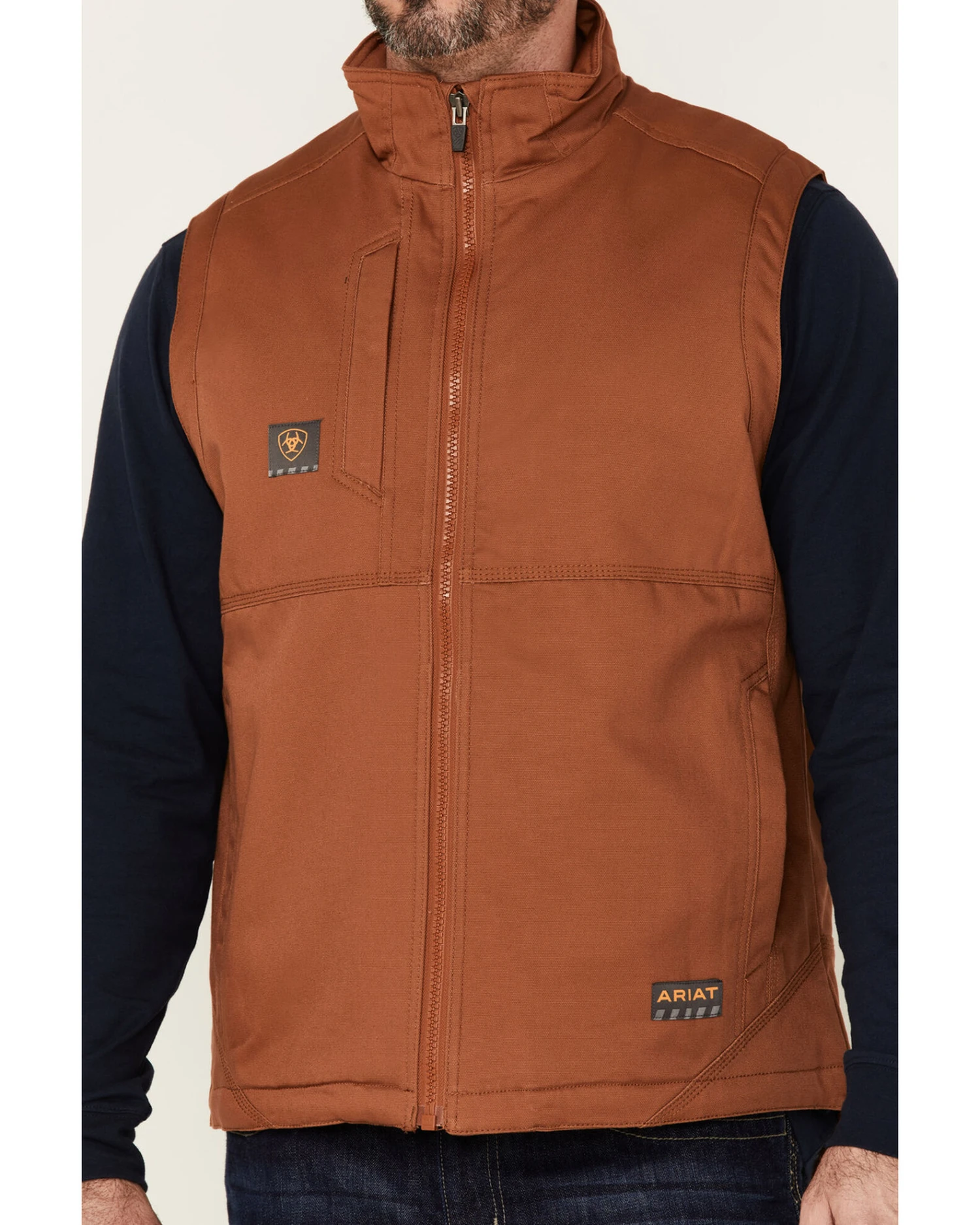 Ariat Men's Rebar Duracanvas Zip-Front Sherpa Work Vest 6 Ariat Men's Rebar Duracanvas Zip-Front Sherpa Work Vest - Image 4