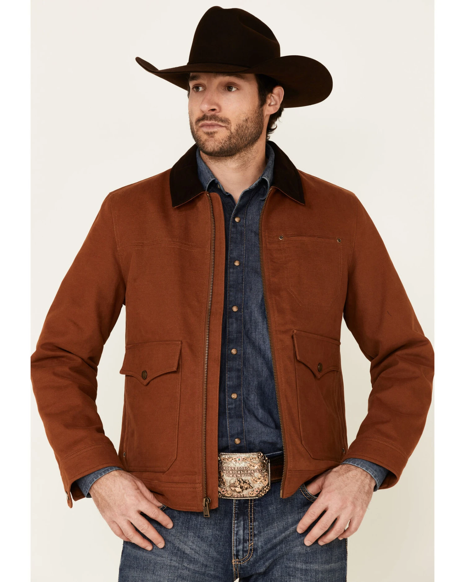 Pendleton Men's Whiskey Carson City Canvas Zip-Front Barn Coat 5 Pendleton Men's Whiskey Carson City Canvas Zip-Front Barn Coat - Image 3