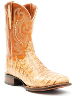 Dan Post Men's Tan Caiman Belly Western Boots - Broad Square Toe 14 Dan Post Men's Tan Caiman Belly Western Boots - Broad Square Toe -Western Cowboy Equipment Store 2000344179 280 P1