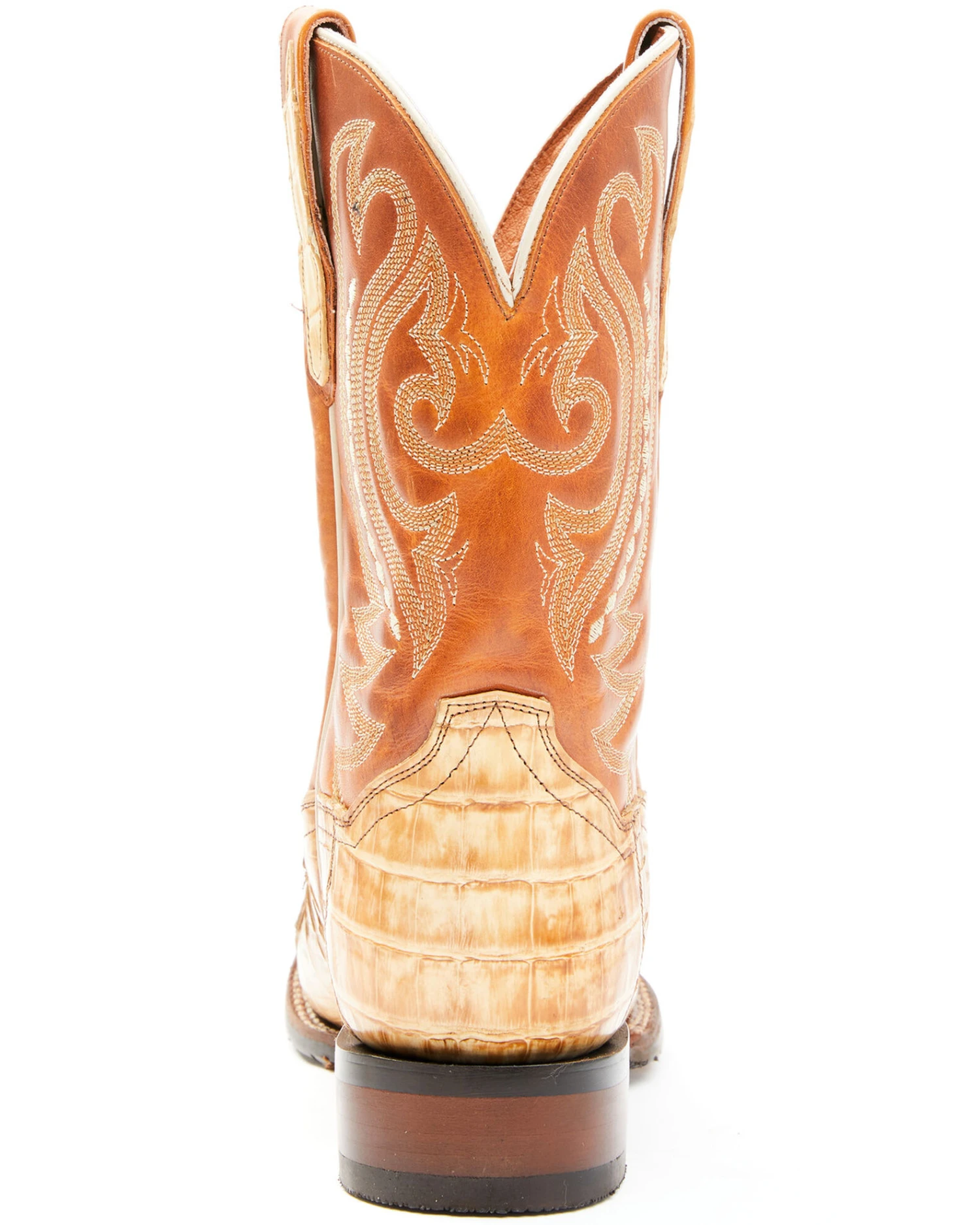 Dan Post Men's Tan Caiman Belly Western Boots - Broad Square Toe 4 Dan Post Men's Tan Caiman Belly Western Boots - Broad Square Toe - Image 2