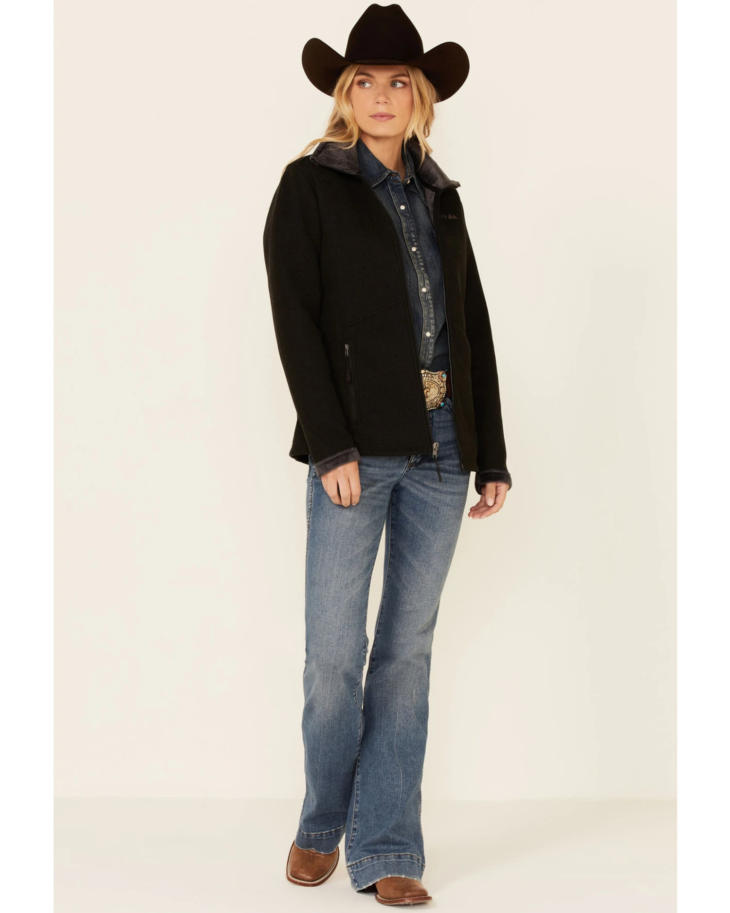 Powder River Outfitters Women's Solid Honeycomb Performance Zip-Front Jacket 3 Powder River Outfitters Women's Solid Honeycomb Performance Zip-Front Jacket