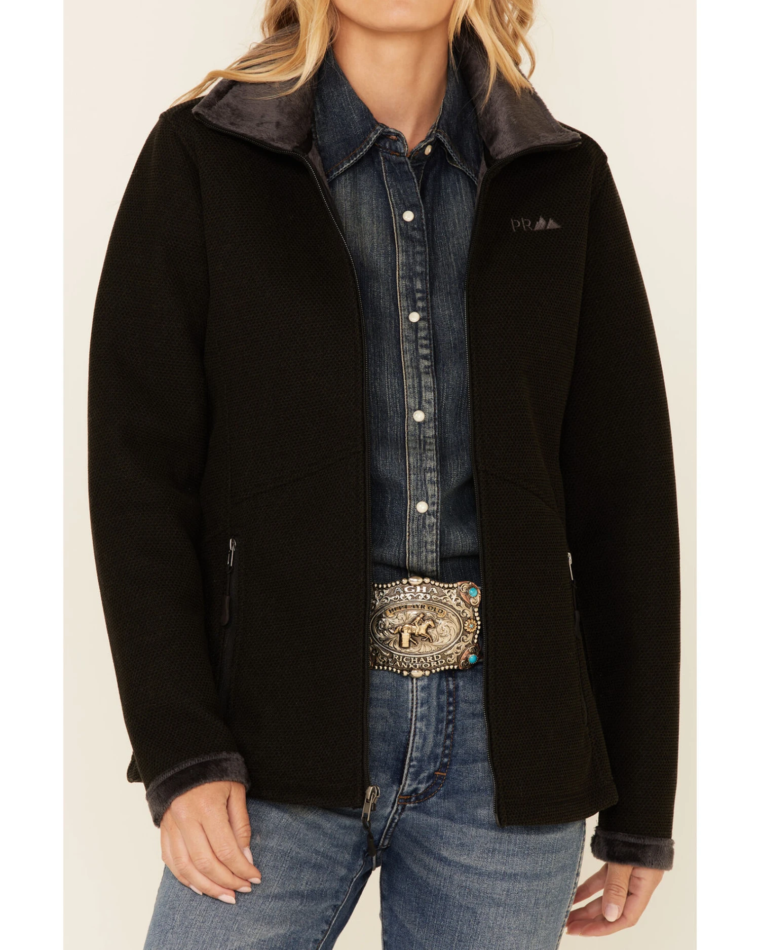 Powder River Outfitters Women's Solid Honeycomb Performance Zip-Front Jacket 6 Powder River Outfitters Women's Solid Honeycomb Performance Zip-Front Jacket - Image 4