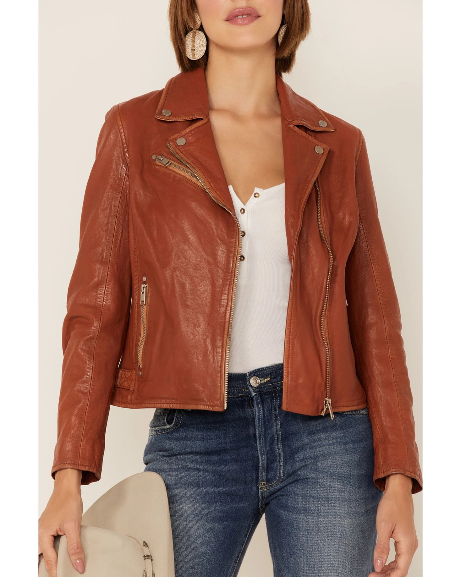 Mauritius Women's Star Leather Jacket 4 Mauritius Women's Star Leather Jacket - Image 2