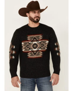 Pendleton Men's Shetland Wool Washable Crew Sweater - Heather Black 8 Pendleton Men's Shetland Wool Washable Crew Sweater - Heather Black -Western Cowboy Equipment Store 2000345188 020 P1