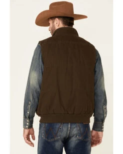 Powder River Outfitters Men's Concealed Carry Olive Brushed Canvas Storm Flap Vest 8 Powder River Outfitters Men's Concealed Carry Olive Brushed Canvas Storm Flap Vest -Western Cowboy Equipment Store 2000345235 341 P4