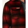 Powder River Outfitters Men's Red Ombre Plaid Wool Button-Front Shirt Jacket