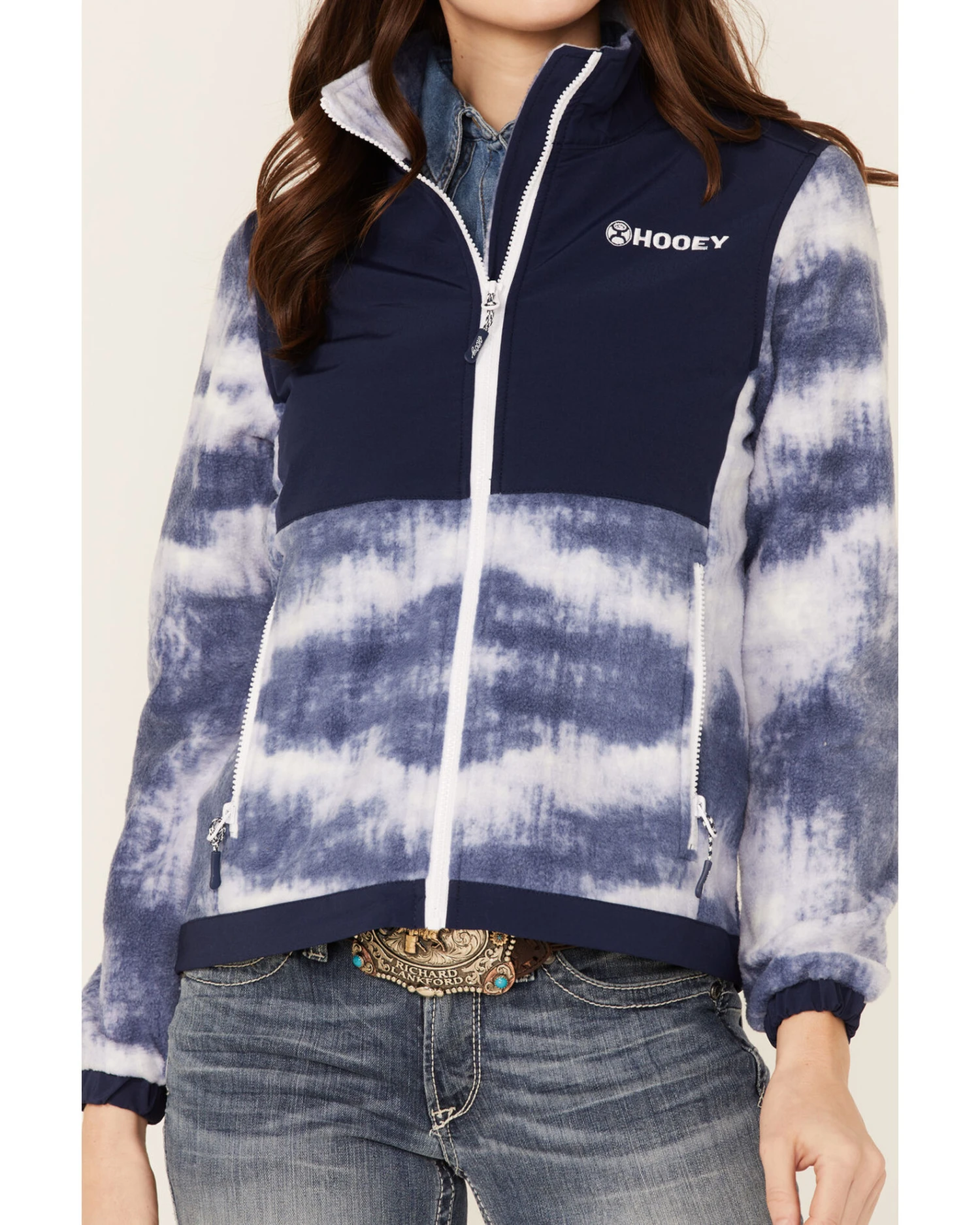 Hooey Women's Solid Print Color Block Zip-Front Tech Jacket 6 Hooey Women's Solid Print Color Block Zip-Front Tech Jacket - Image 4