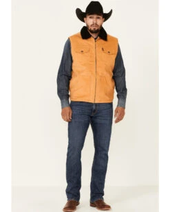 Cinch Men's Gold Sherpa-Lined Corduroy Zip-Front Vest 9 Cinch Men's Gold Sherpa-Lined Corduroy Zip-Front Vest -Western Cowboy Equipment Store 2000345588 200 P2