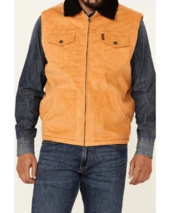 Cinch Men's Gold Sherpa-Lined Corduroy Zip-Front Vest 8 Cinch Men's Gold Sherpa-Lined Corduroy Zip-Front Vest -Western Cowboy Equipment Store 2000345588 200 P3