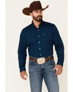 Cinch Men's Modern Fit Solid Navy Long Sleeve Button-Down Western Shirt 9 Cinch Men's Modern Fit Solid Navy Long Sleeve Button-Down Western Shirt -Western Cowboy Equipment Store 2000345900 400 P1
