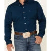 Cinch Men's Modern Fit Solid Navy Long Sleeve Button-Down Western Shirt 2 Cinch Men's Modern Fit Solid Navy Long Sleeve Button-Down Western Shirt -Western Cowboy Equipment Store 2000345900 400 P3