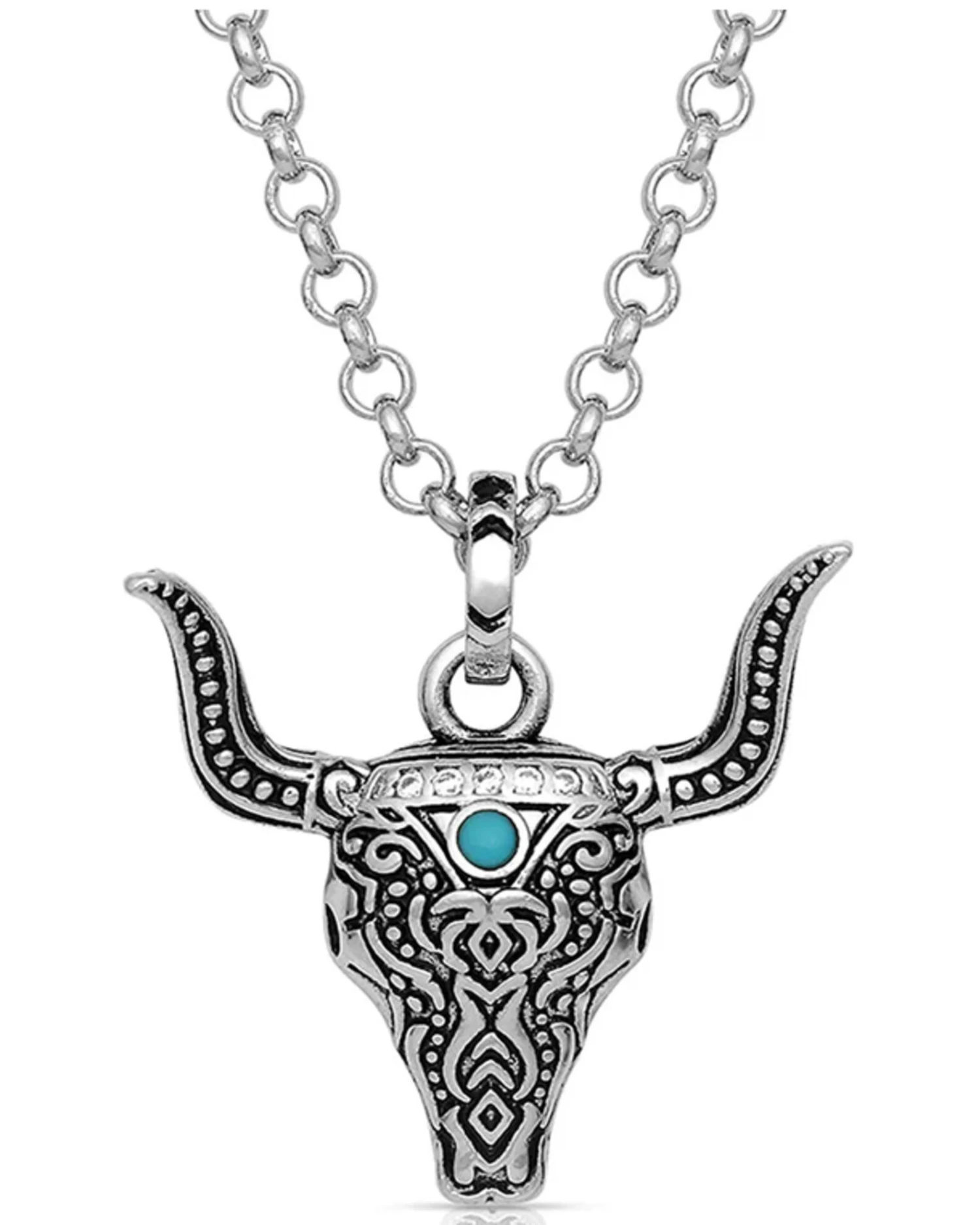 Montana Silversmiths Women's Sky Touched Steer Head Necklace 4 Montana Silversmiths Women's Sky Touched Steer Head Necklace - Image 2
