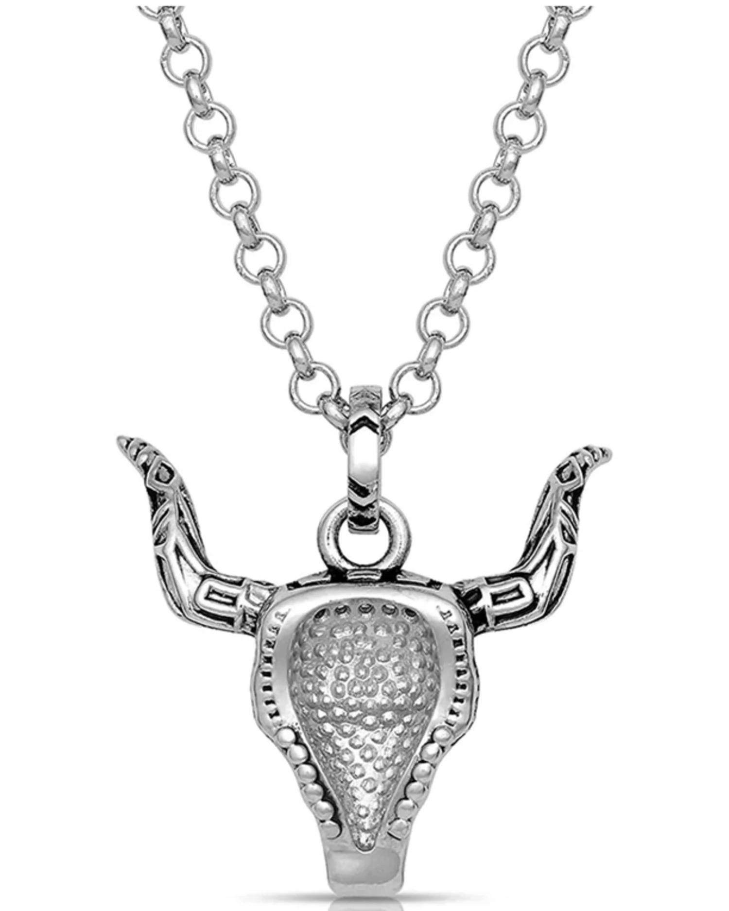 Montana Silversmiths Women's Sky Touched Steer Head Necklace 3 Montana Silversmiths Women's Sky Touched Steer Head Necklace