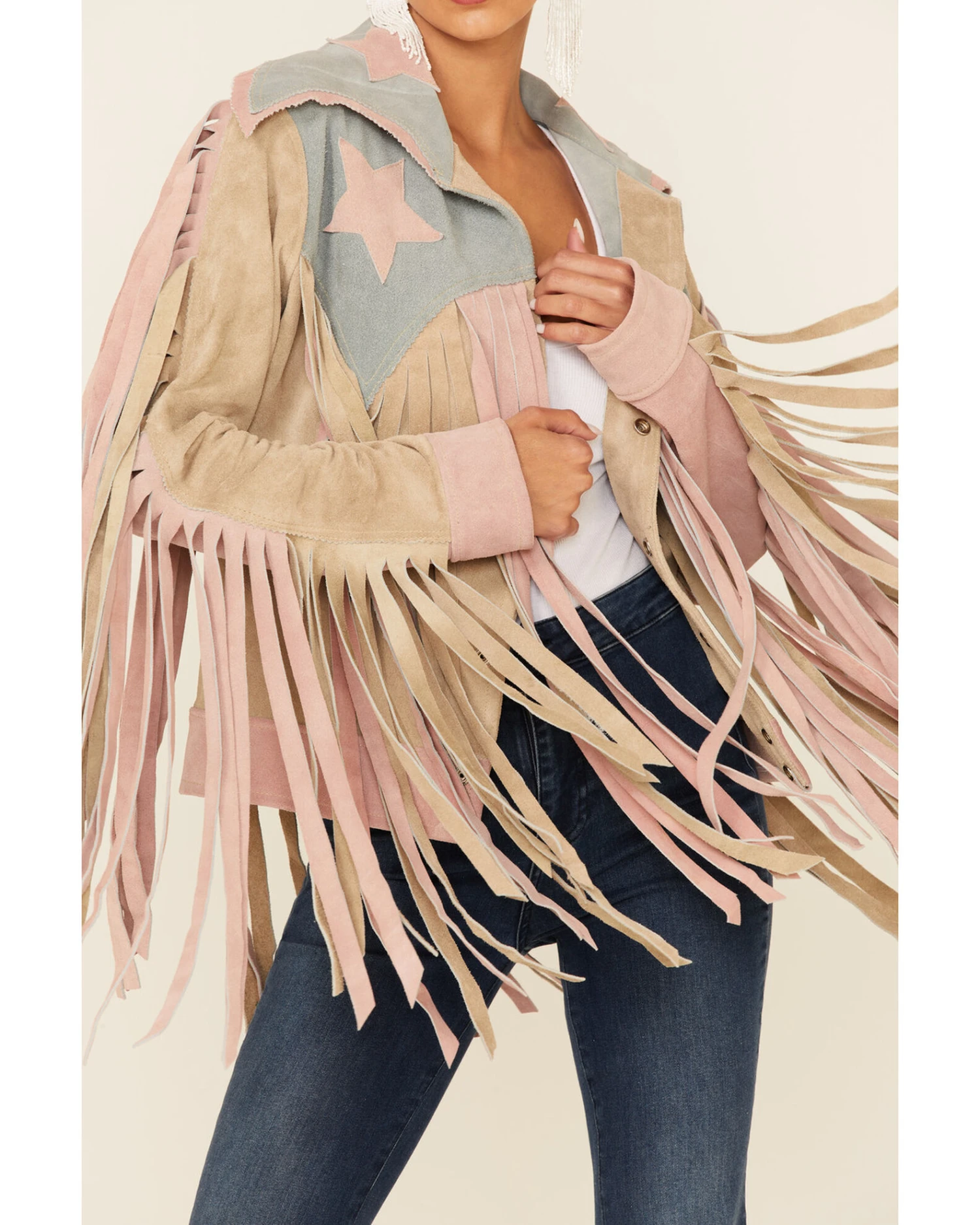 Understated Leather Women's American Woman Fringe Snap-Front Suede Jacket 4 Understated Leather Women's American Woman Fringe Snap-Front Suede Jacket - Image 2