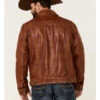 Scully Men's Tan Leather Button-Front Trucker Jacket 1 Scully Men's Tan Leather Button-Front Trucker Jacket -Western Cowboy Equipment Store 2000350085 280 P4