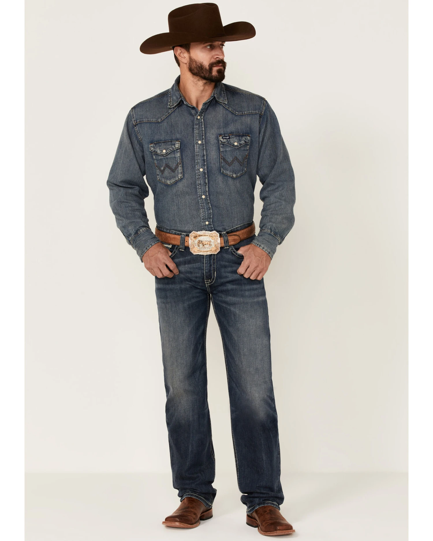 Rock & Roll Denim Men's Dark Wash Revolver Stretch Slim Straight Jeans 5 Rock & Roll Denim Men's Dark Wash Revolver Stretch Slim Straight Jeans - Image 3