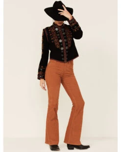 Double D Ranch Women's Ian With The Mohawk Zip-Front Suede Jacket 9 Double D Ranch Women's Ian With The Mohawk Zip-Front Suede Jacket -Western Cowboy Equipment Store 2000351605 001 P4