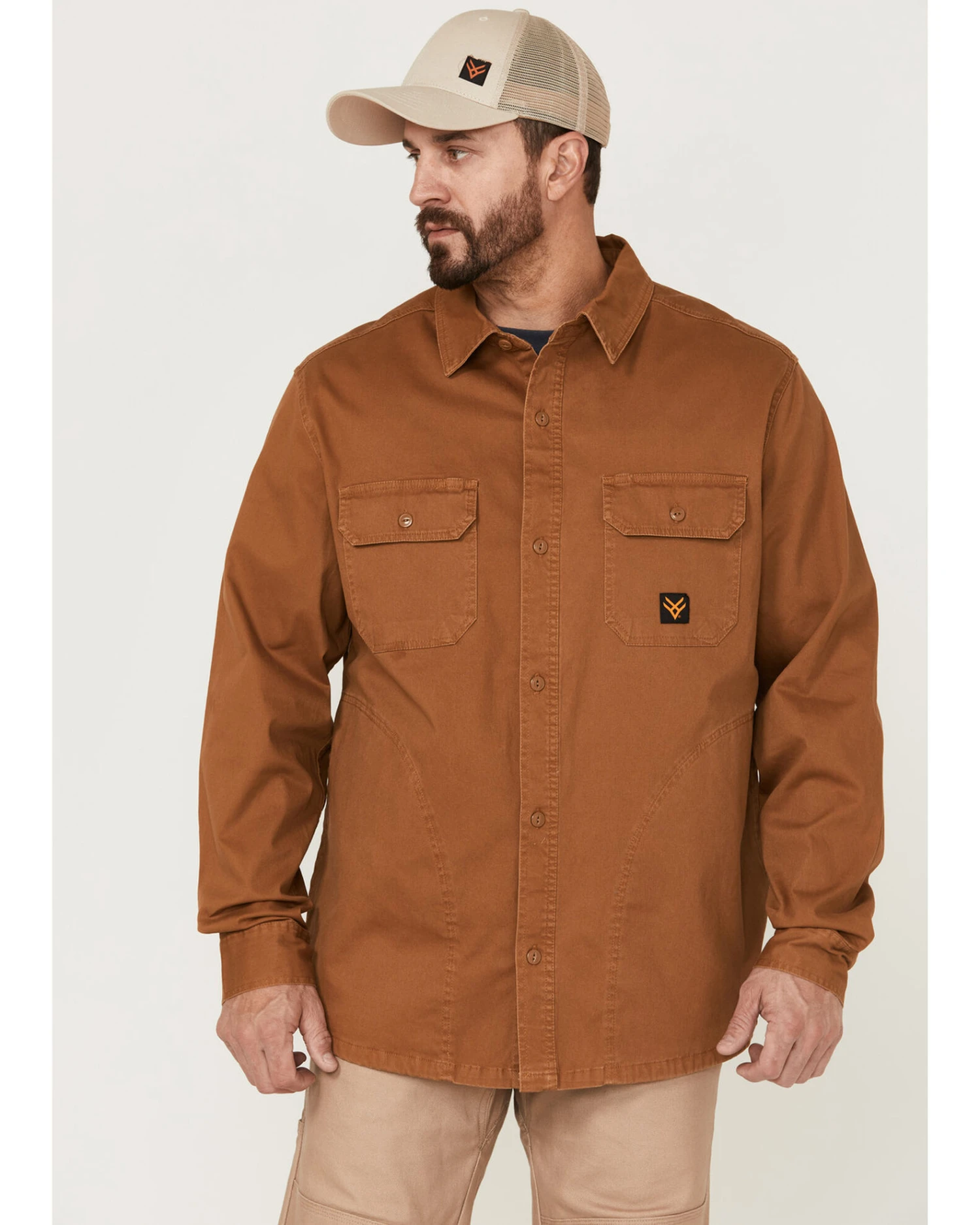 Hawx Men's Brawlins Weathered Bedford Button-Down Cord Work Shirt Jacket 3 Hawx Men's Brawlins Weathered Bedford Button-Down Cord Work Shirt Jacket