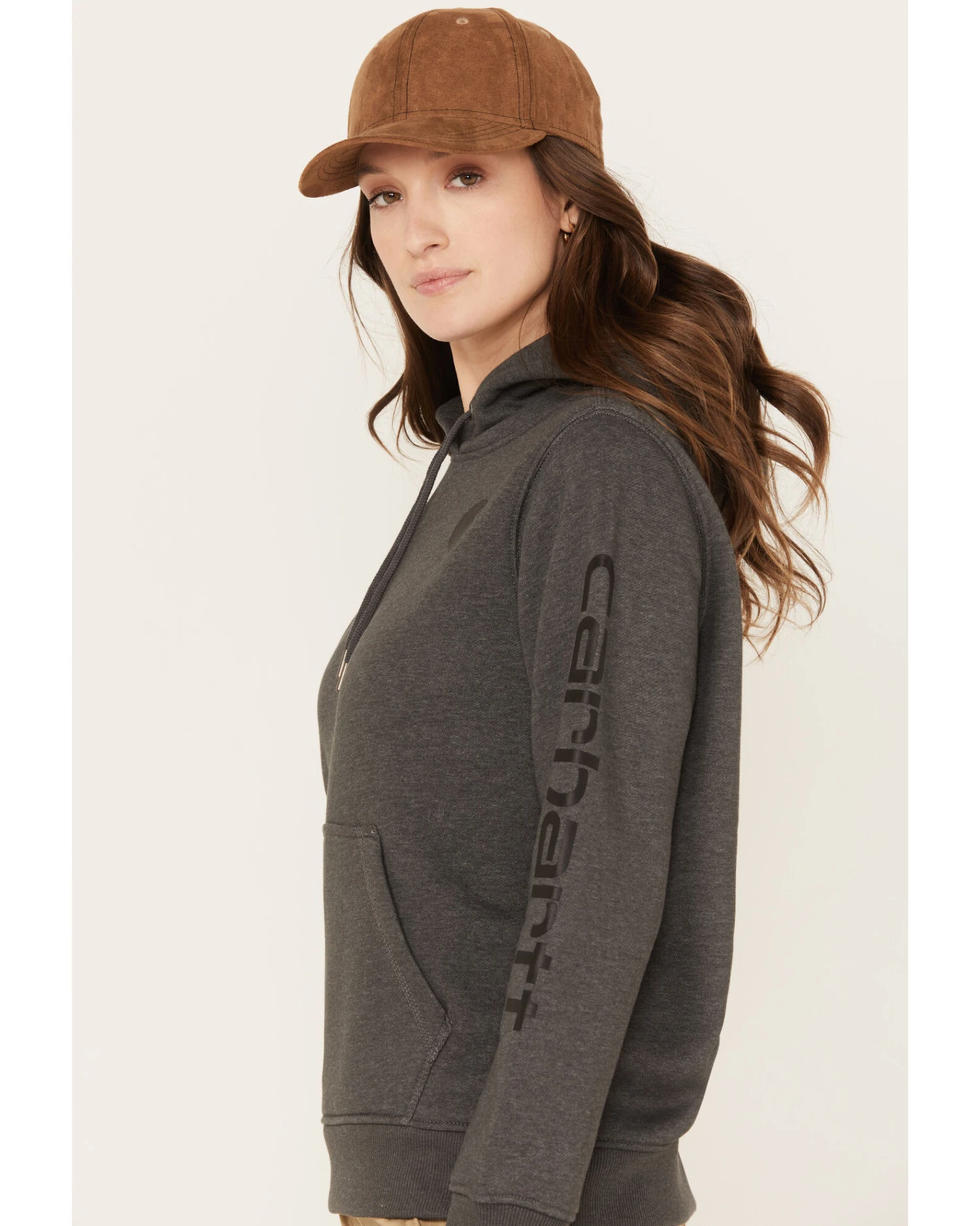 Carhartt Women's Clarksburg Graphic Sleeve Pullover Sweatshirt Hoodie 4 Carhartt Women's Clarksburg Graphic Sleeve Pullover Sweatshirt Hoodie - Image 2
